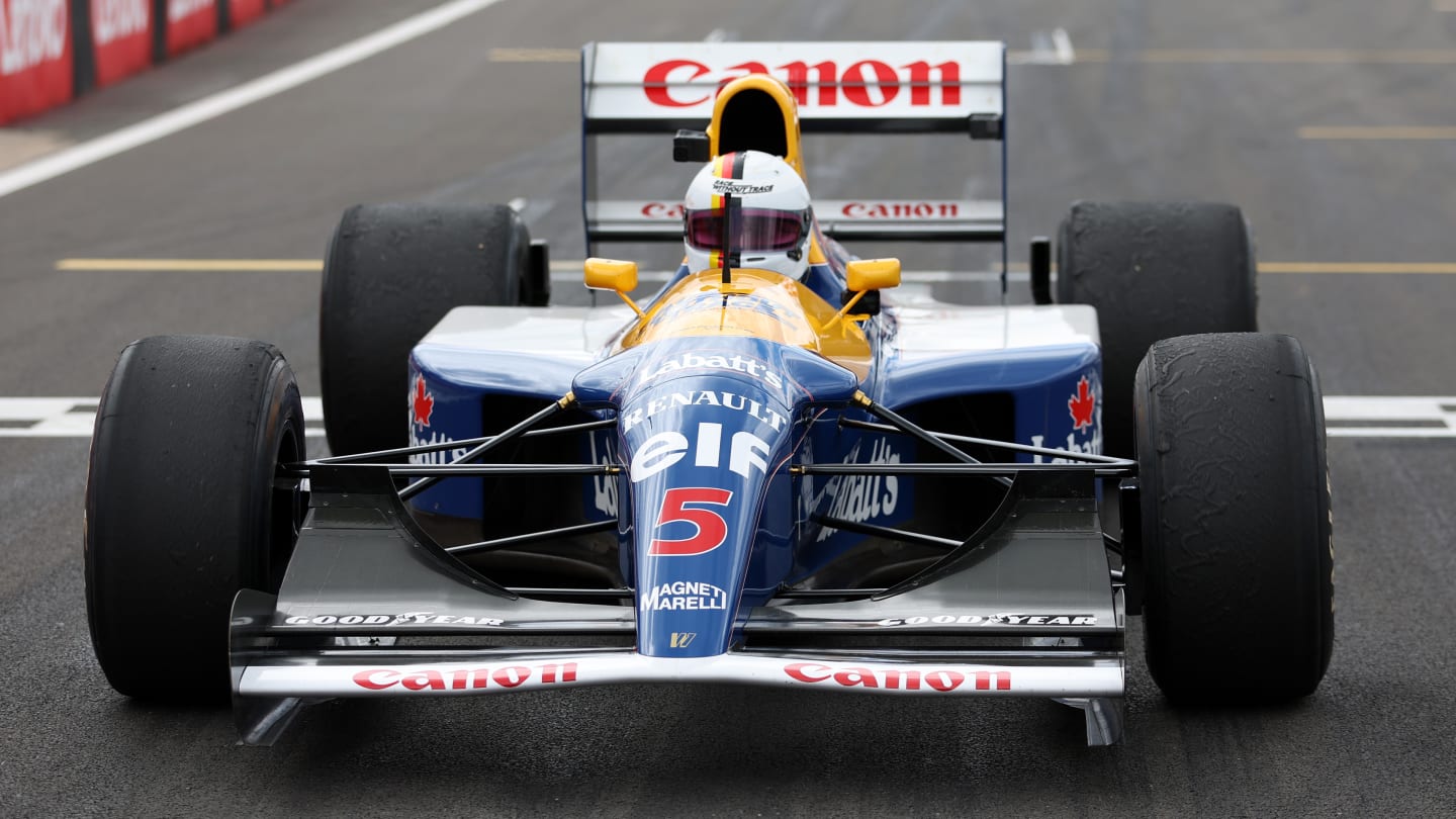 NORTHAMPTON, ENGLAND - JULY 03: Sebastian Vettel of Germany and Aston Martin F1 Team drives the