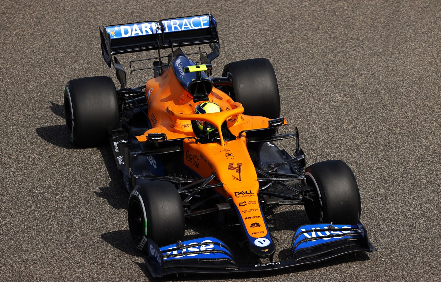 BAHRAIN, BAHRAIN - MARCH 26: Lando Norris of Great Britain driving the (4) McLaren F1 Team MCL35M