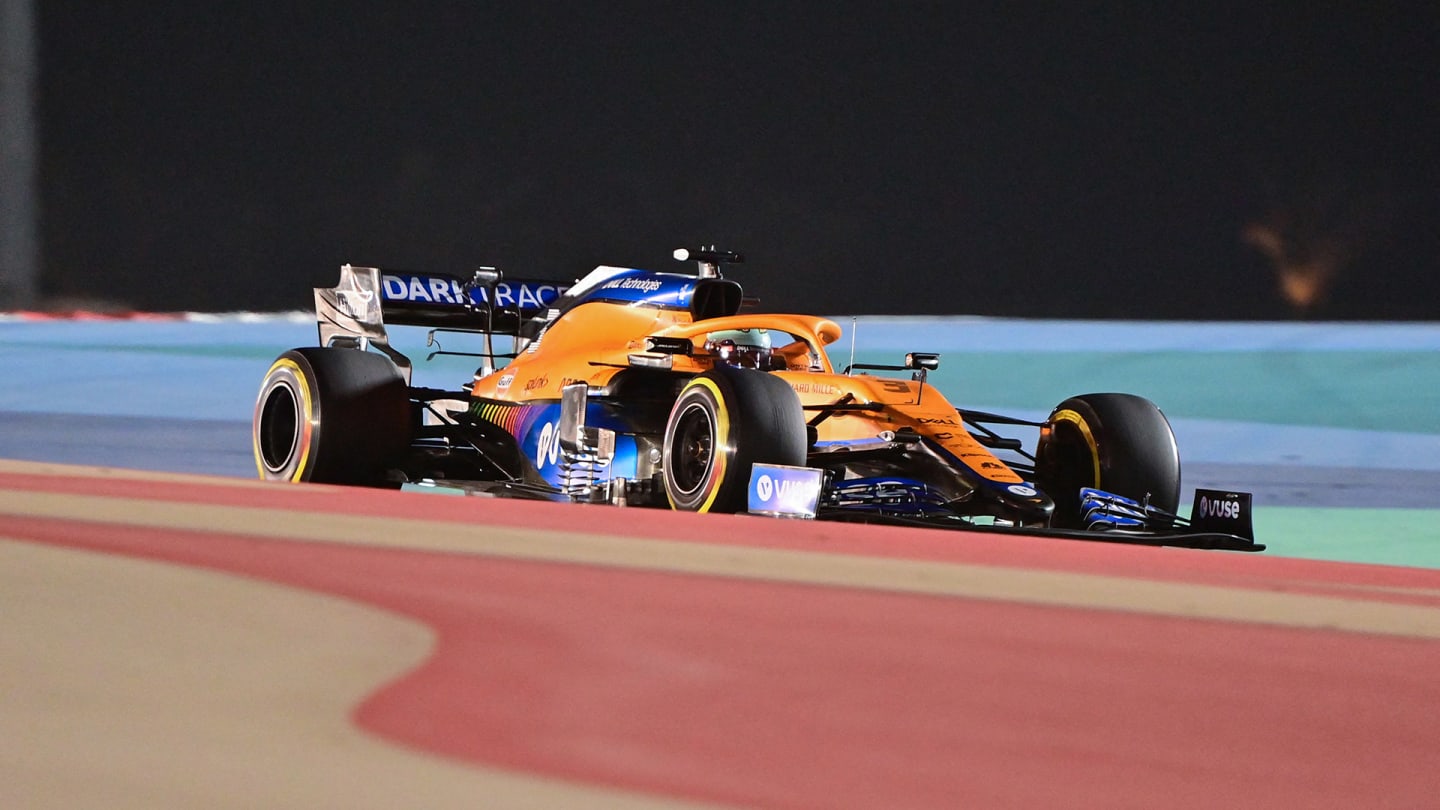 McLaren's Australian driver Daniel Ricciardo drives during the Bahrain Formula One Grand Prix at
