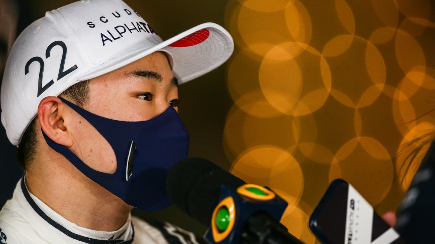 BAHRAIN, BAHRAIN - MARCH 28: Yuki Tsunoda of Scuderia AlphaTauri and Japan during the F1 Grand Prix