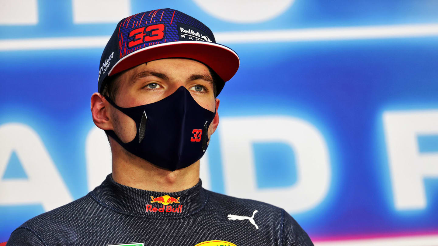 Max Verstappen (NLD) Red Bull Racing in the post qualifying FIA Press Conference.
27.03.2021. Formula 1 World Championship, Rd 1, Bahrain Grand Prix, Sakhir, Bahrain, Qualifying Day.
- www.xpbimages.com, EMail: requests@xpbimages.com © Copyright: 
FIA Pool Image for Editorial Use Only