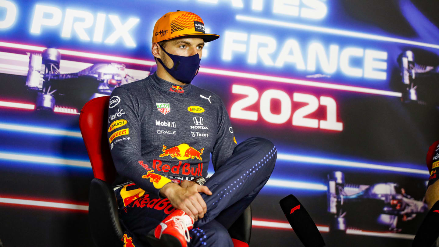 VERSTAPPEN Max (ned), Red Bull Racing Honda RB16B, portrait, press conference during the Formula 1 Emirates Grand Prix de France 2021, 7th round of the 2021 FIA Formula One World Championship from June 18 to 20, 2021 on the Circuit Paul Ricard, in Le Castellet, France - Photo Antonin Vincent / DPPI