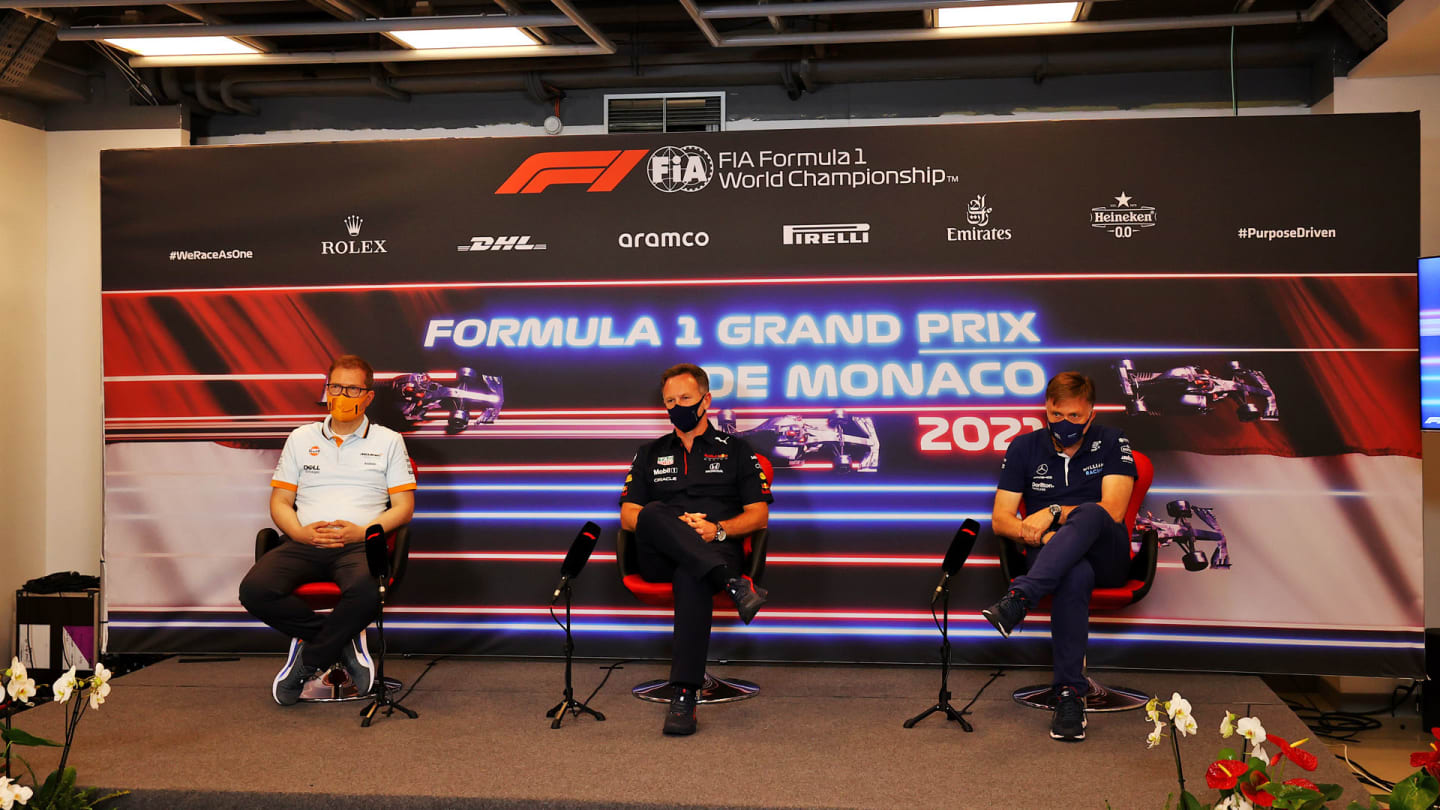 The FIA Press Conference (L to R): Andreas Seidl, McLaren Managing Director; Christian Horner (GBR)