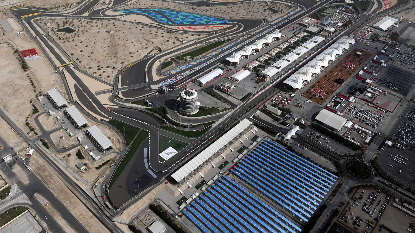 Aerial view at Formula One World Championship, Rd2, Bahrain Grand Prix, Qualifying, Bahrain
