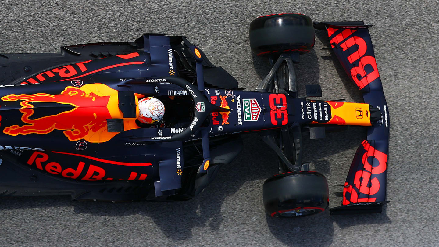 IMOLA, ITALY - APRIL 16: Max Verstappen of the Netherlands driving the (33) Red Bull Racing RB16B