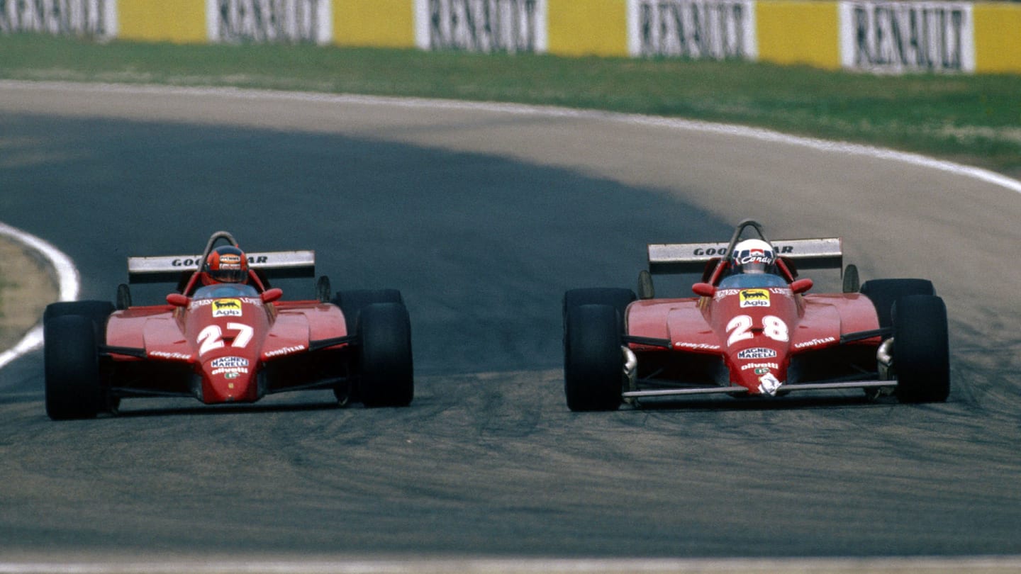 Formel 1, Grand Prix San Marino 1982, Imola, 25.04.1982 Didier Pironi, Ferrari 126C2 Gilles
