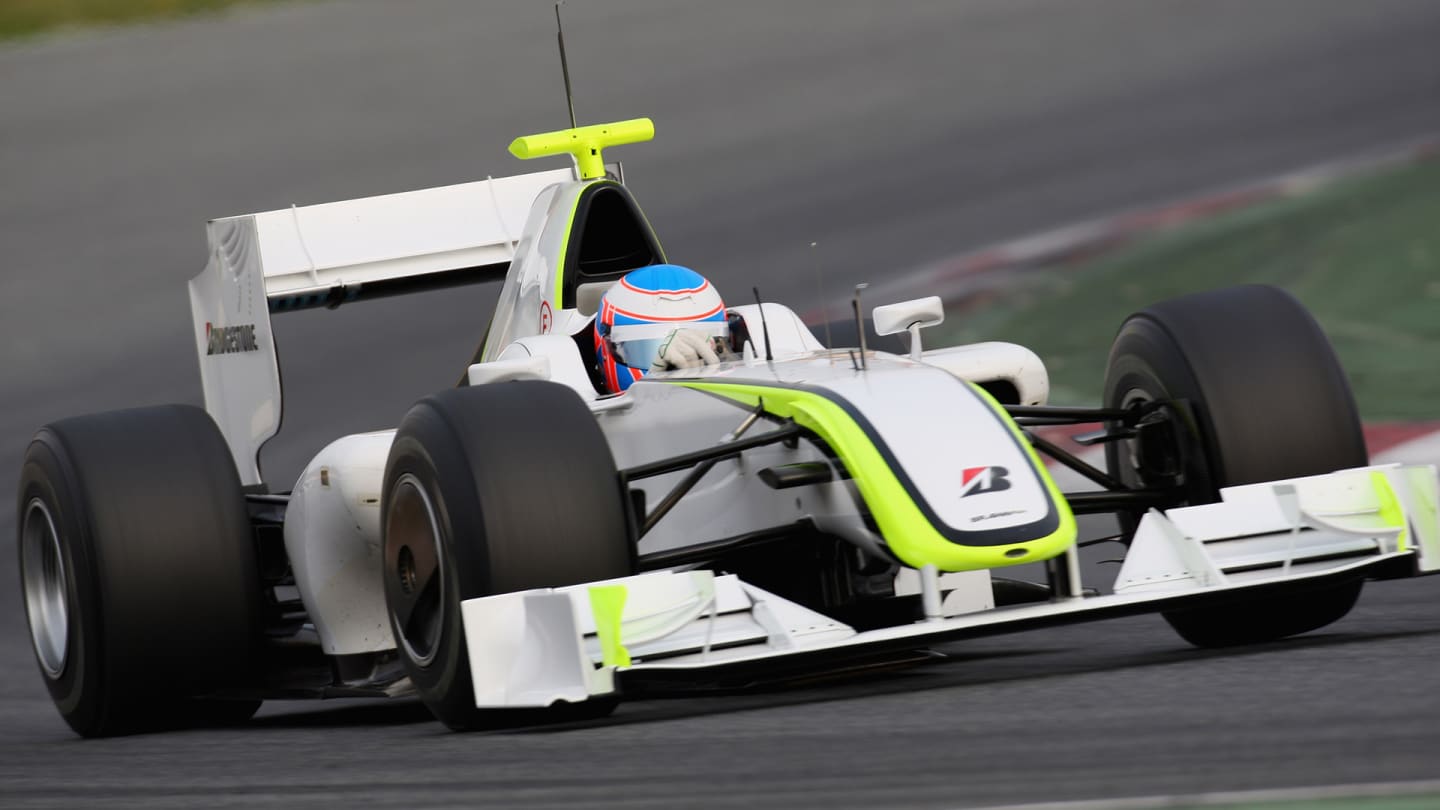 BARCELONA, SPAIN - MARCH 11: Jenson Button of Great Britain and Team Brawn GP in action during