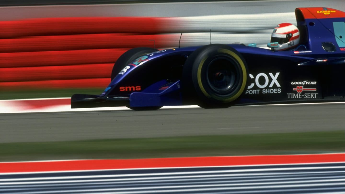 1994:  Roland Ratzenberger of Austria in action in his Simtek Ford during practice for the San