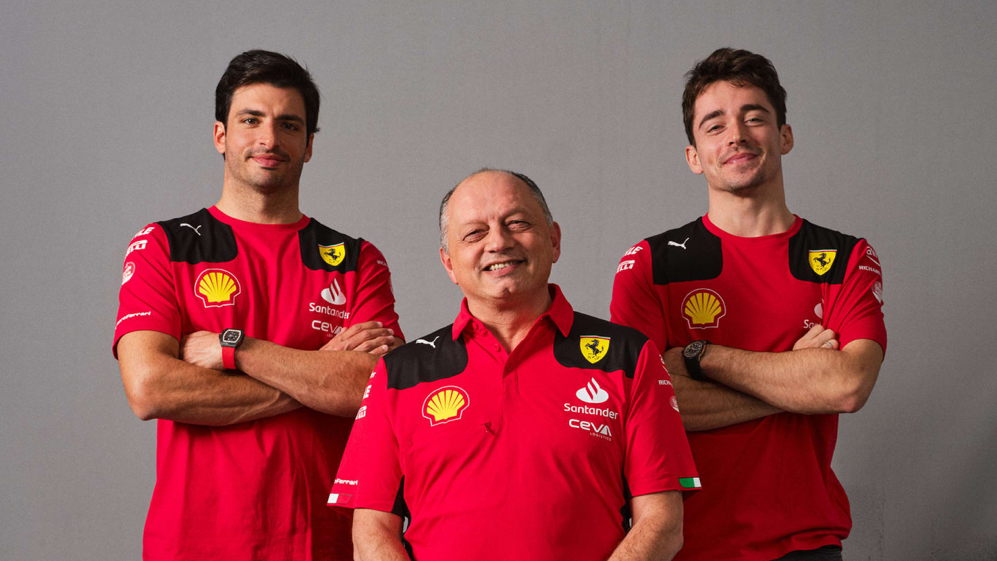 Sainz (L), Vasseur (middle) and Leclerc (R)