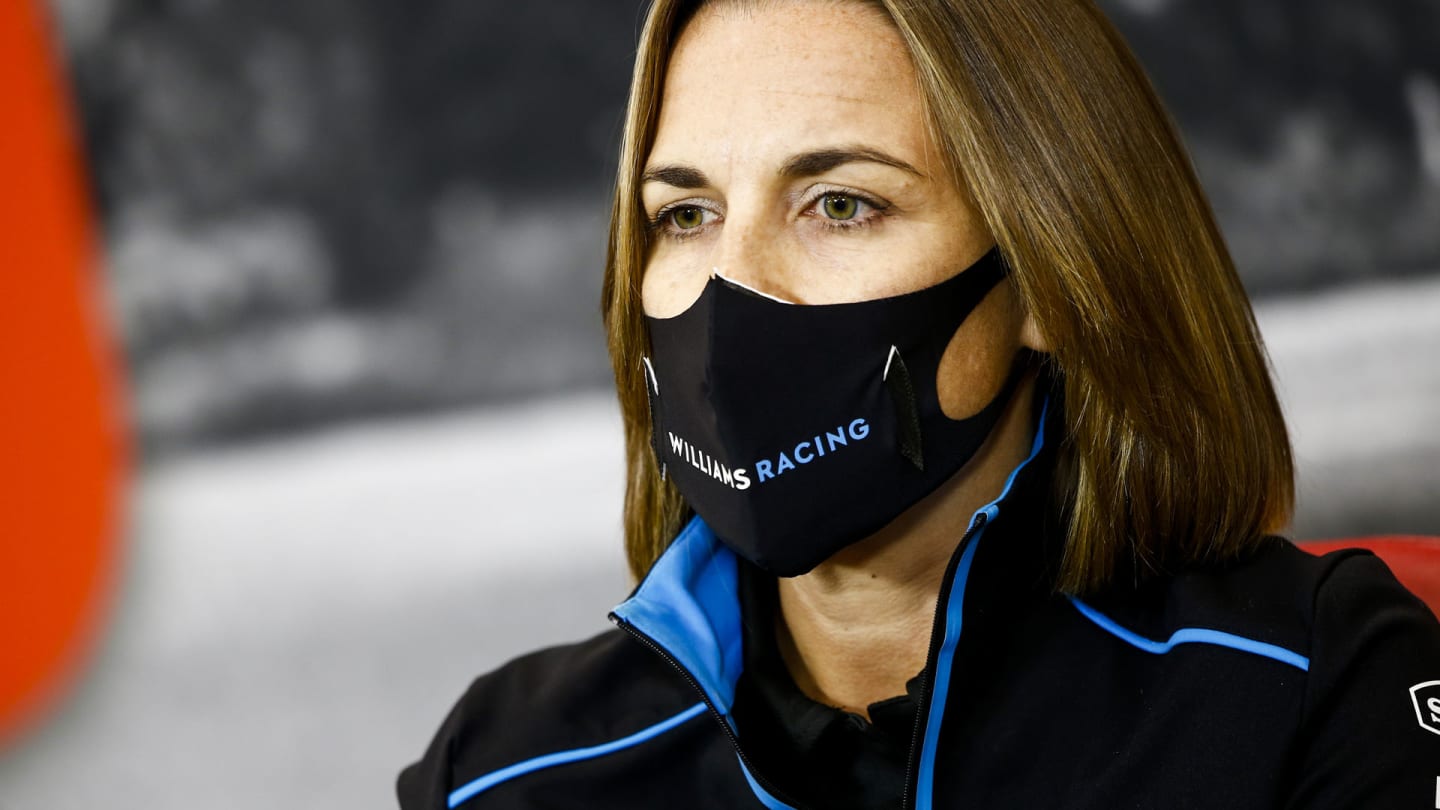 Claire Williams, Deputy Team Principal, Williams Racing in the press conference