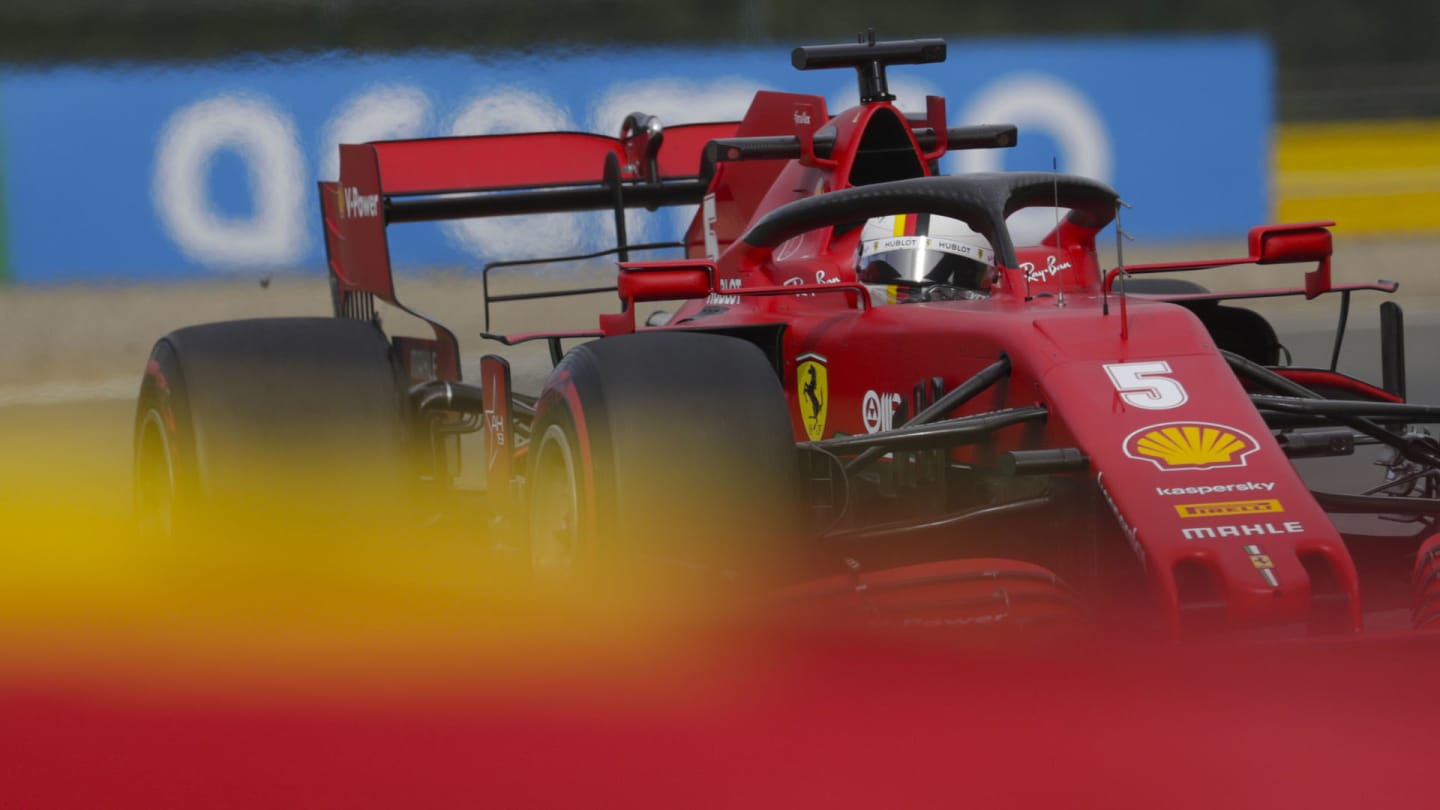 German Formula One driver Sebastian Vettel of Scuderia Ferrari in action during the second practice