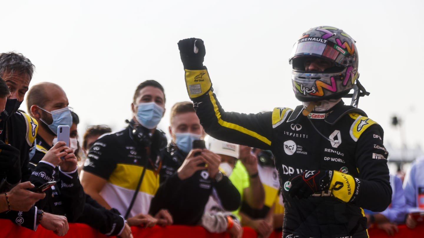 Daniel Ricciardo, Renault F1 celebrates in Parc Ferme