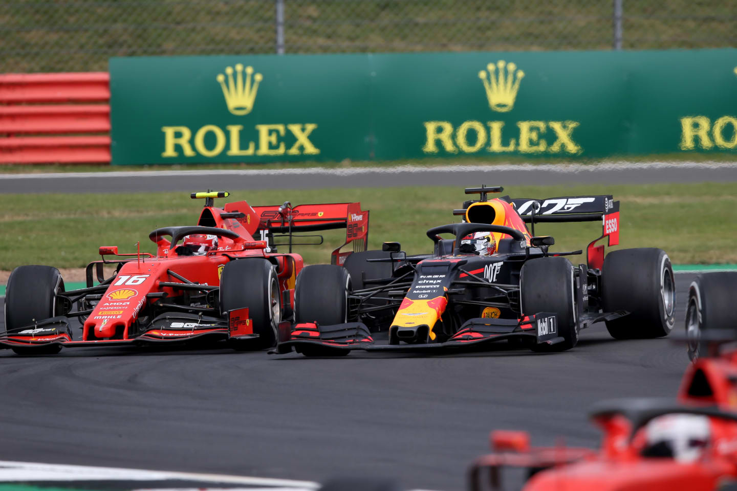 NORTHAMPTON, ENGLAND - JULY 14: Max Verstappen of the Netherlands driving the (33) Aston Martin Red