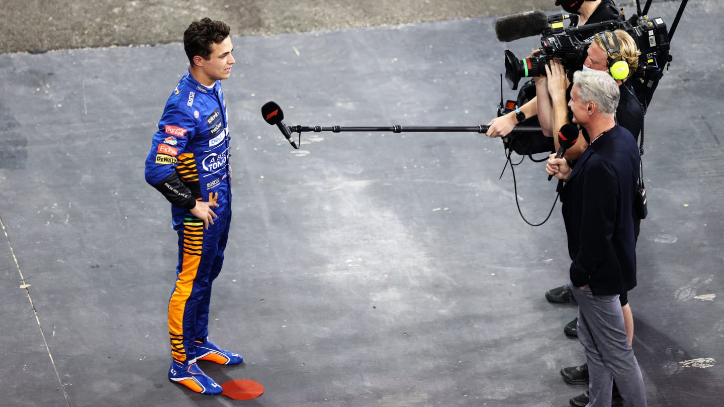 ABU DHABI, UNITED ARAB EMIRATES - DECEMBER 11: Third place qualifier Lando Norris of Great Britain