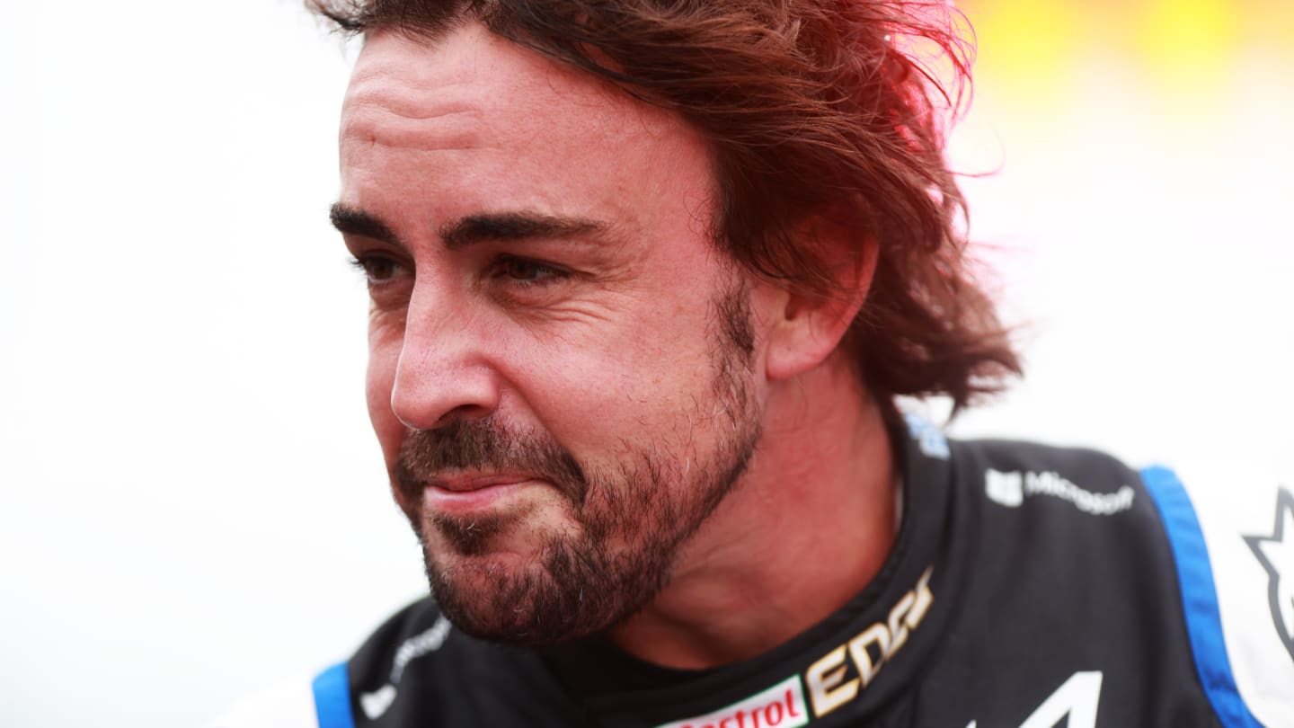 MONTREAL, QUEBEC - JUNE 18: Second placed qualifier Fernando Alonso of Spain and Alpine F1 smiles