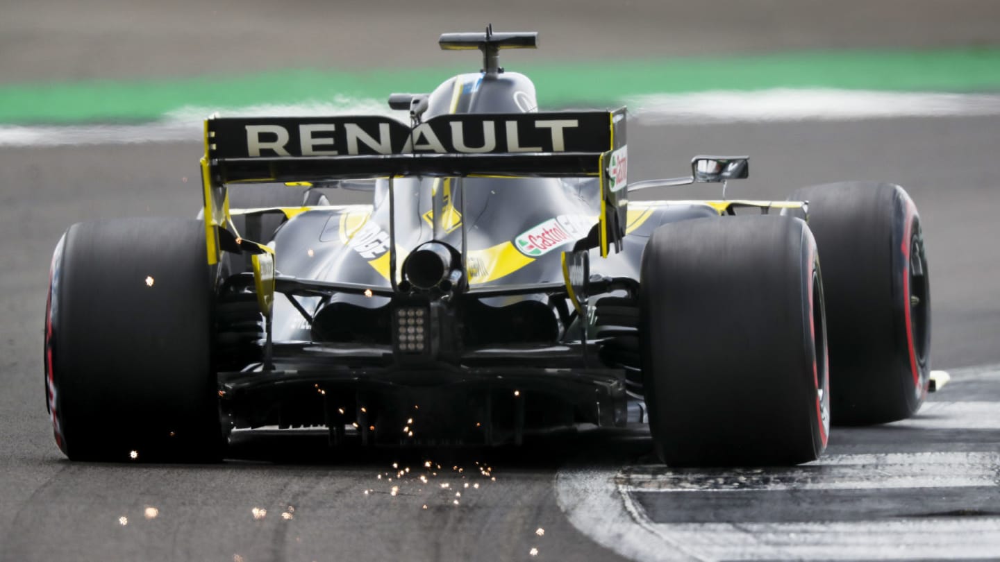 Sparks kick up from Daniel Ricciardo, Renault
