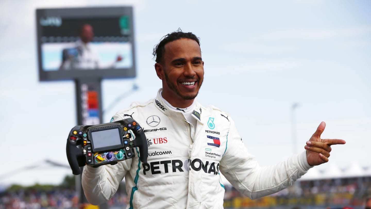 CIRCUIT PAUL RICARD, FRANCE - JUNE 24: Lewis Hamilton, Mercedes AMG F1, celebrates after winning
