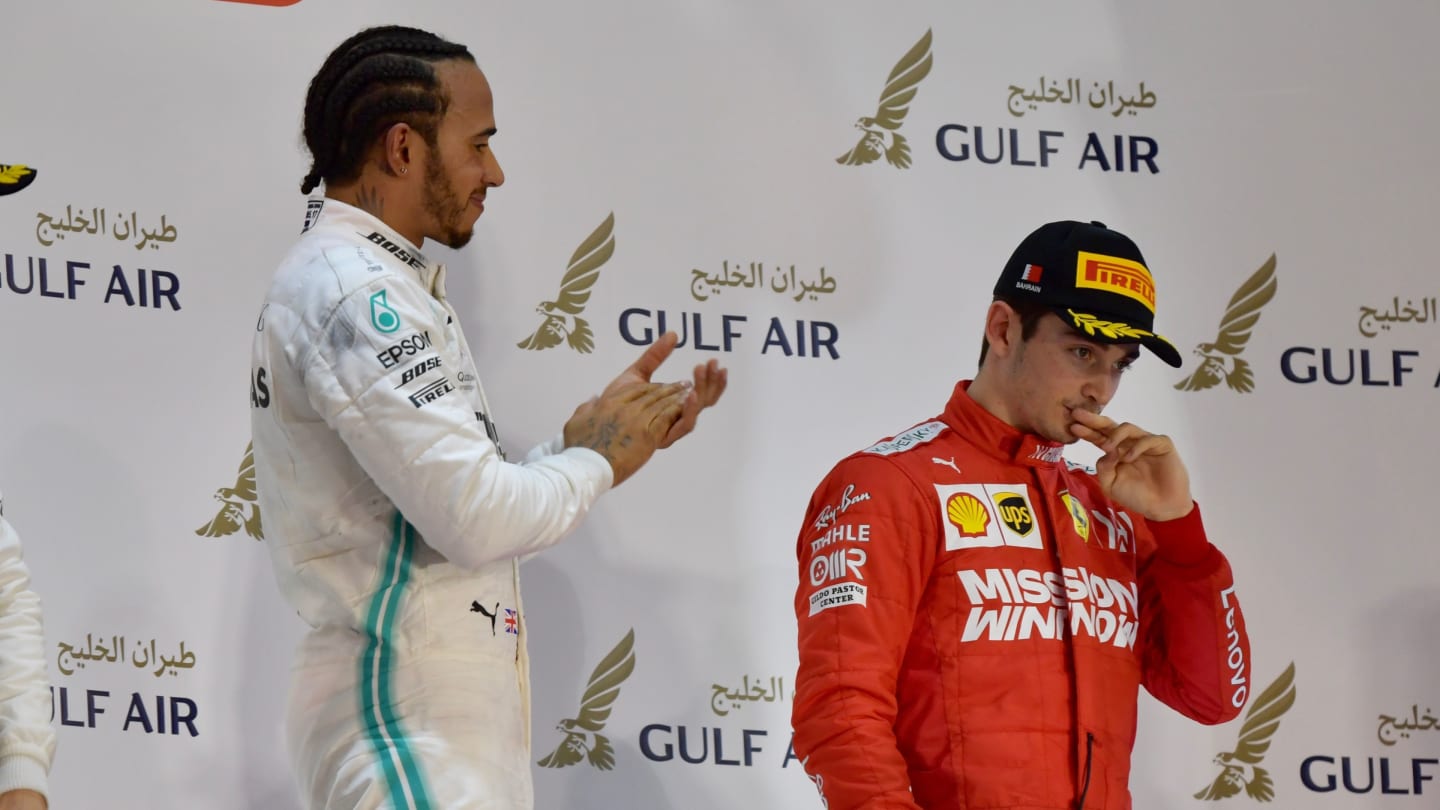BAHRAIN INTERNATIONAL CIRCUIT, BAHRAIN - MARCH 31: Lewis Hamilton, Mercedes AMG F1, 1st position,