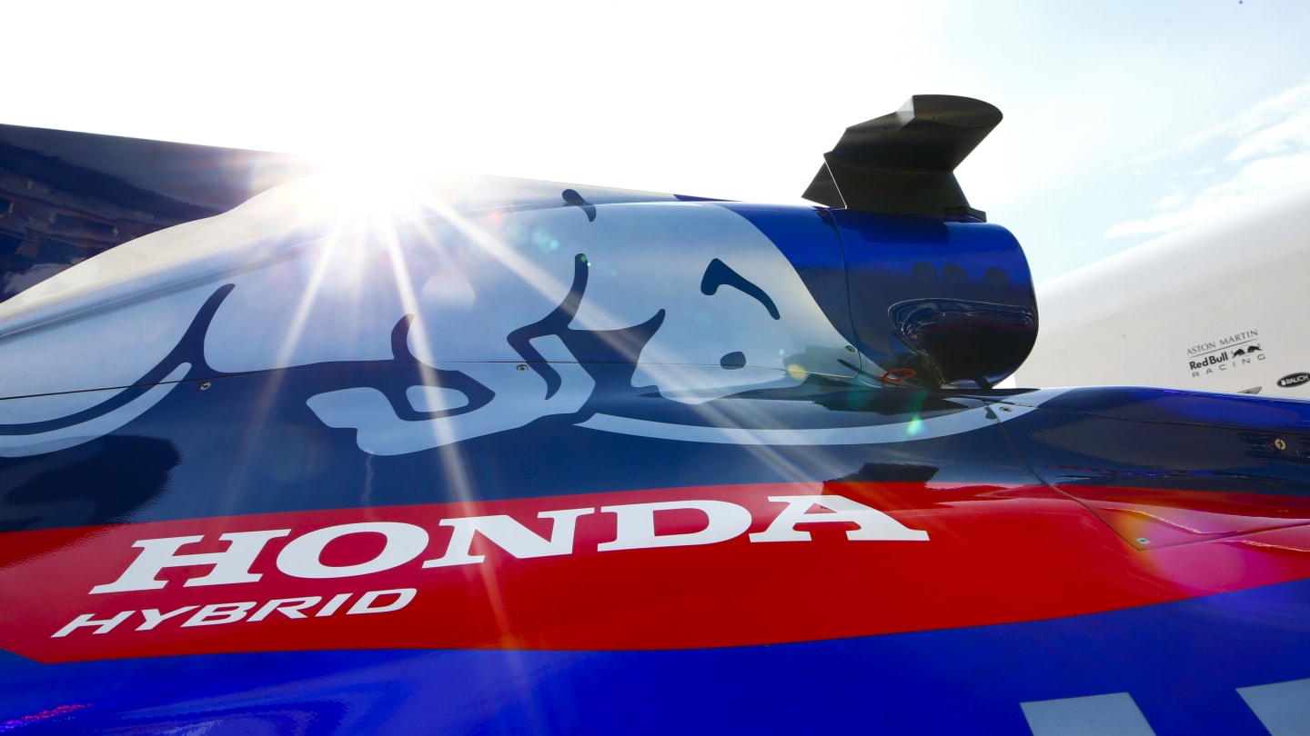 MONTE CARLO, MONACO - MAY 23: A Honda logo on the bodywork of a Toro Rosso during the Monaco GP at
