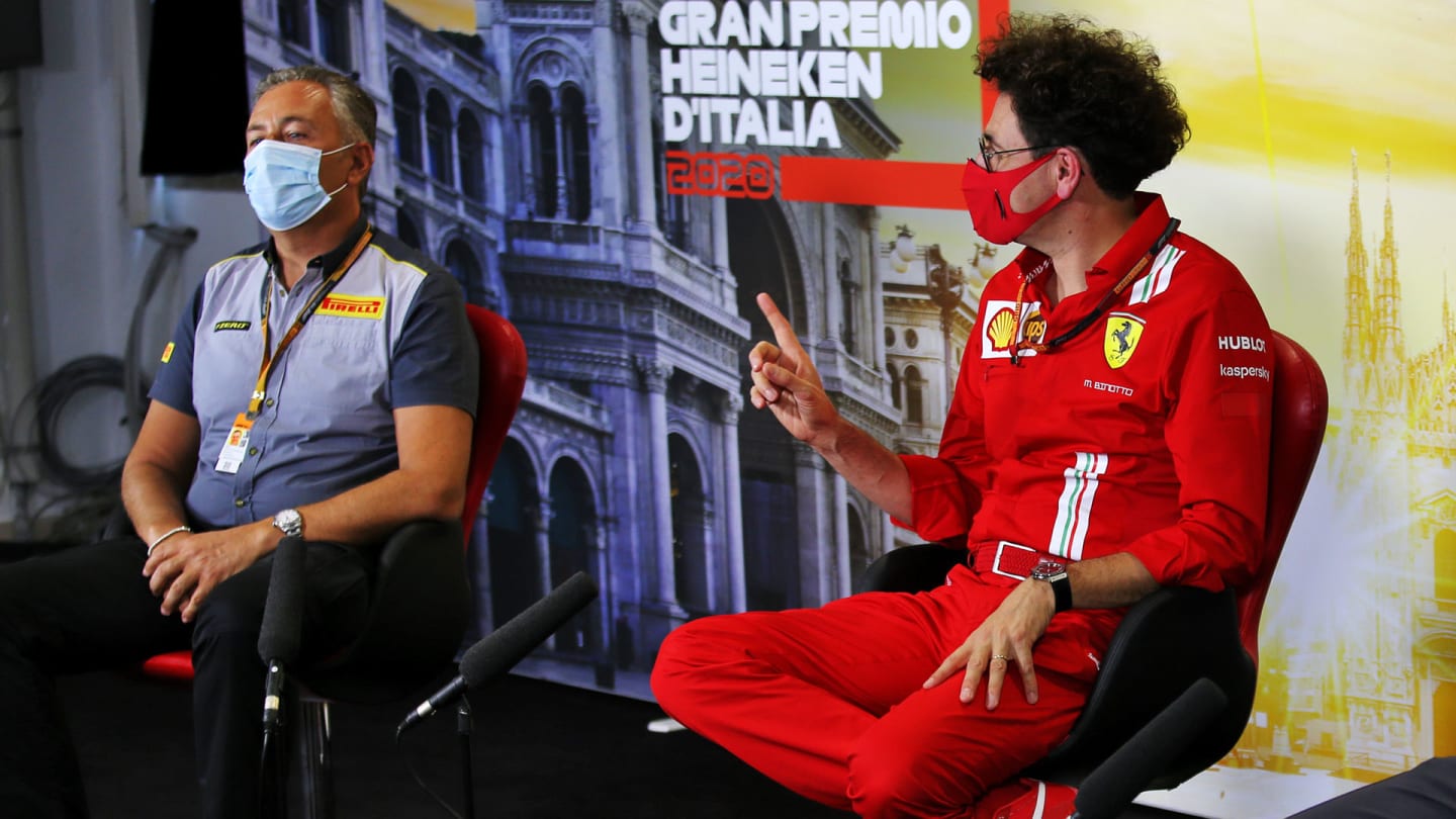 The FIA Press Conference (L to R): Mario Isola (ITA) Pirelli Racing Manager; Mattia Binotto (ITA)