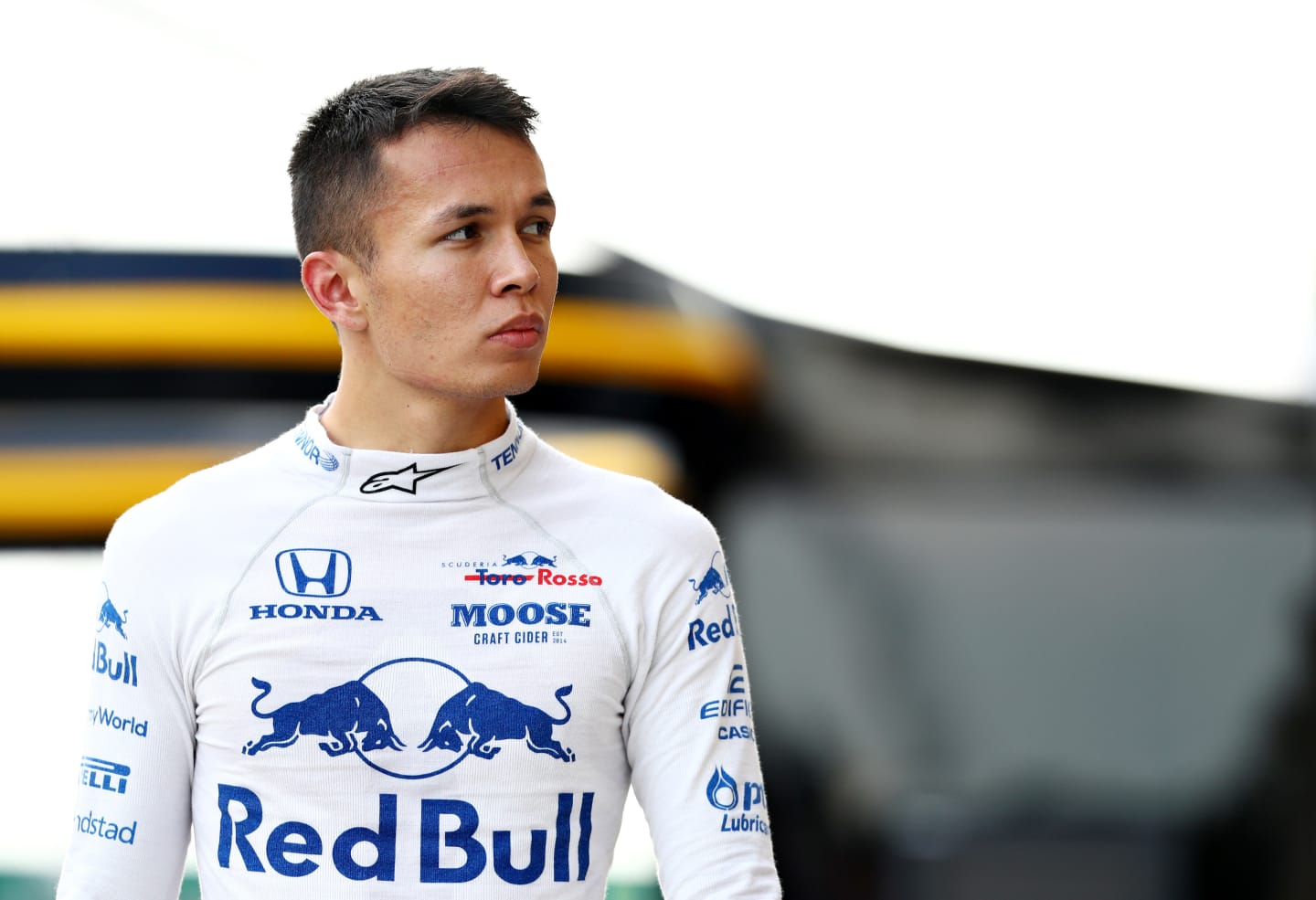 BUDAPEST, HUNGARY - AUGUST 03: Alexander Albon of Thailand and Scuderia Toro Rosso walks in the