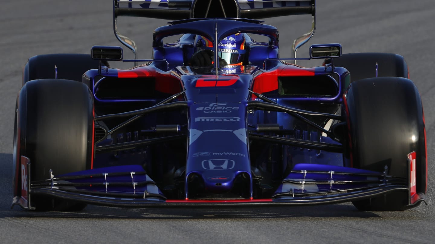 CIRCUIT DE BARCELONA-CATALUNYA, SPAIN - FEBRUARY 19: Alex Albon, Scuderia Toro Rosso STR14 during