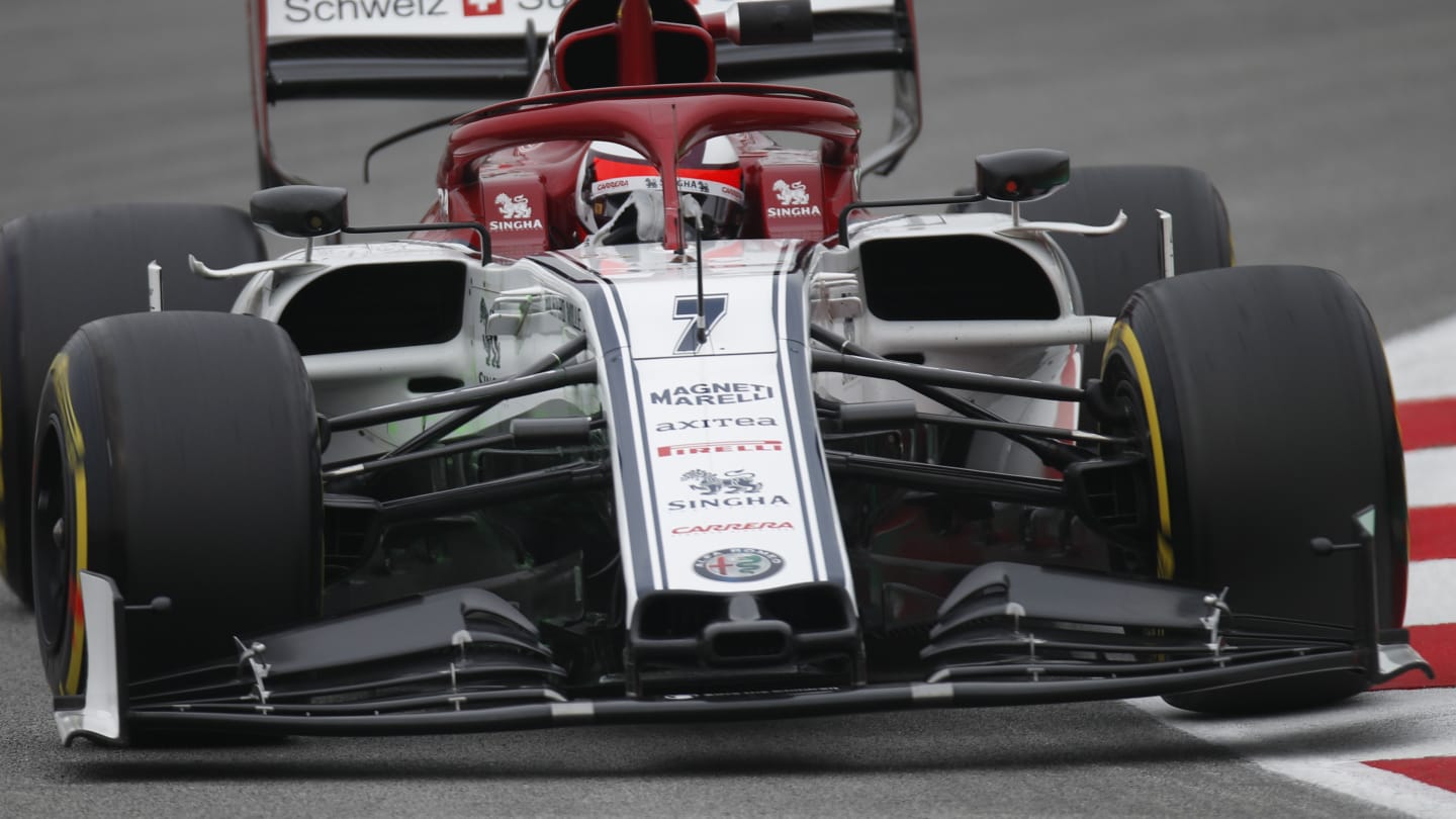 CIRCUIT DE BARCELONA-CATALUNYA, SPAIN - FEBRUARY 20: Kimi Raikkonen, Alfa Romeo Racing C38 during