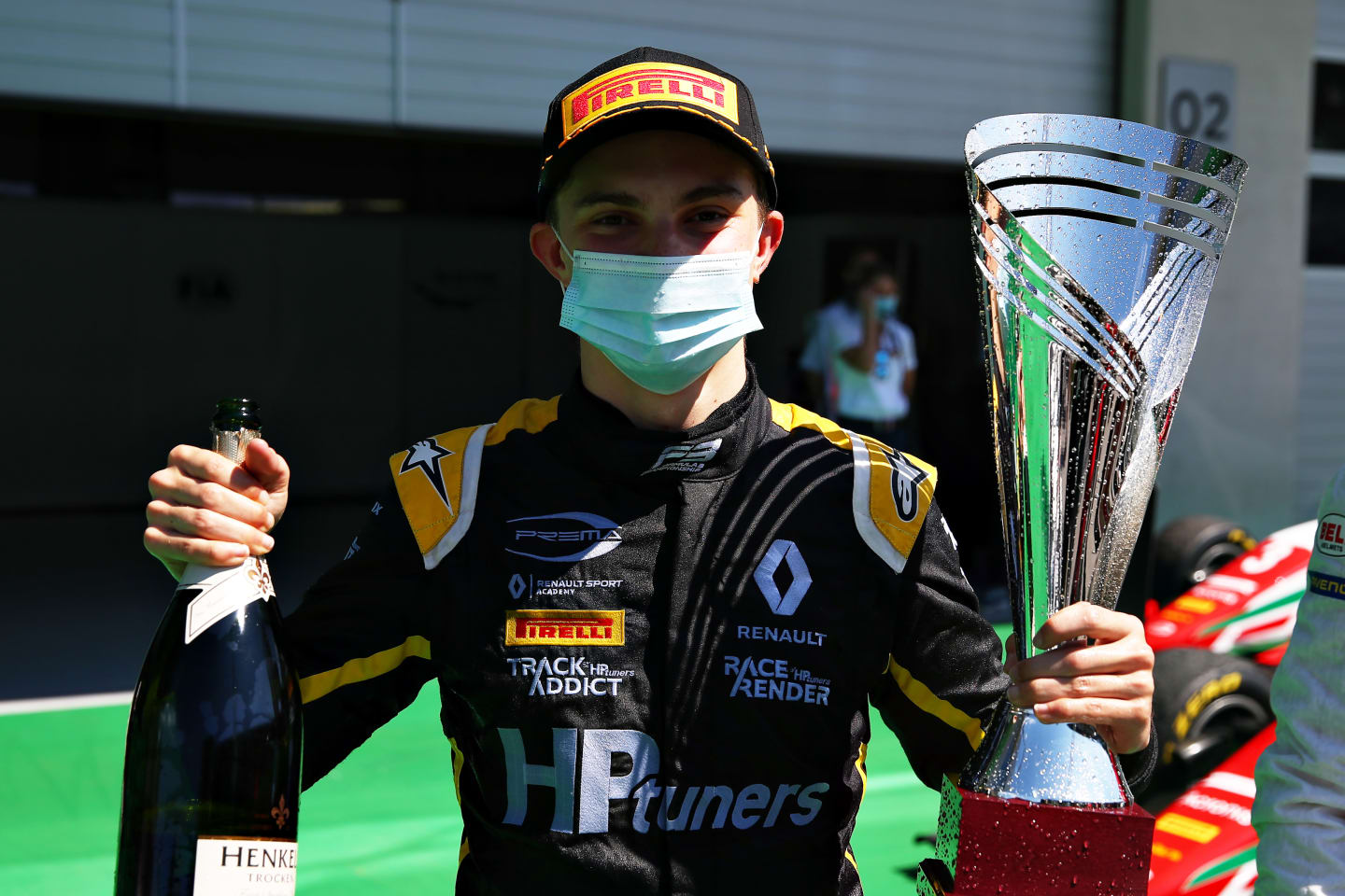 SPIELBERG, AUSTRIA - JULY 04: Race winner Oscar Piastri of Australia and Prema Racing celebrates in