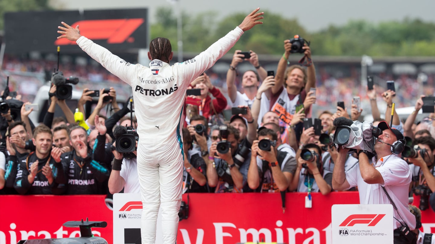 Hamilton took a shock win from 14th on the grid at Hockenheim