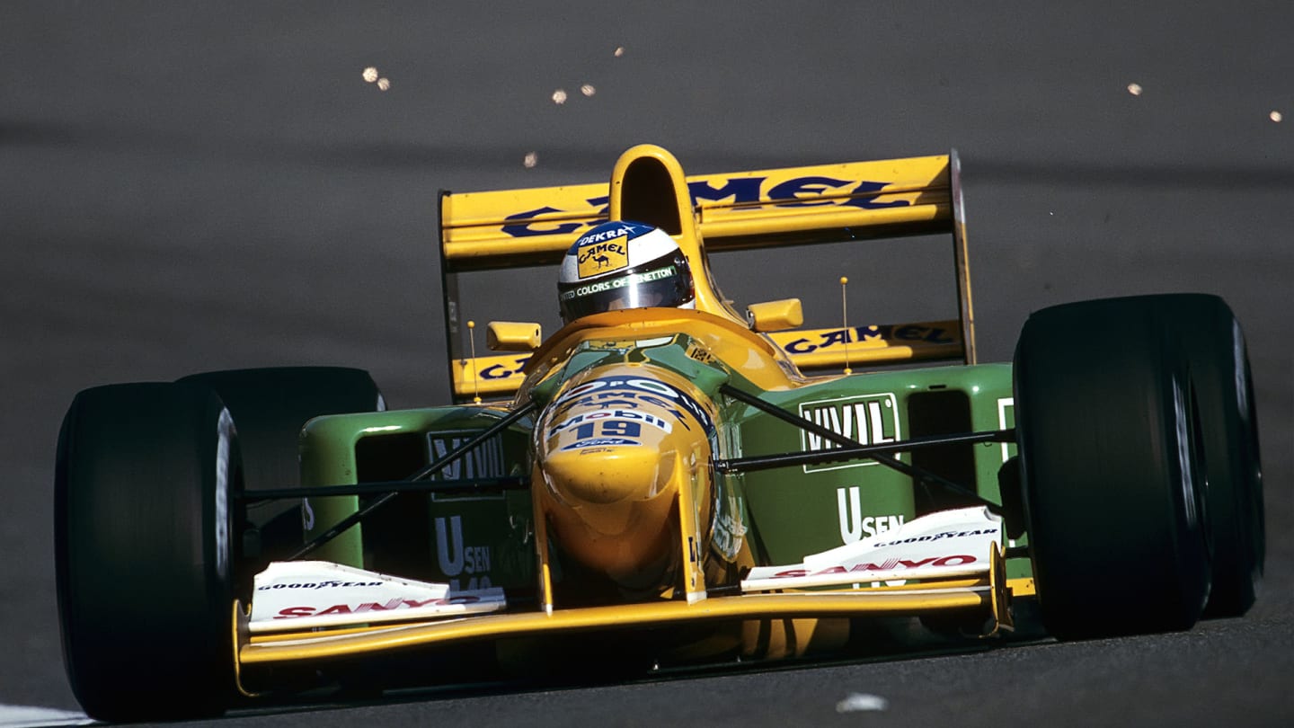 Schumacher took his first win 12 months on from his F1 debut