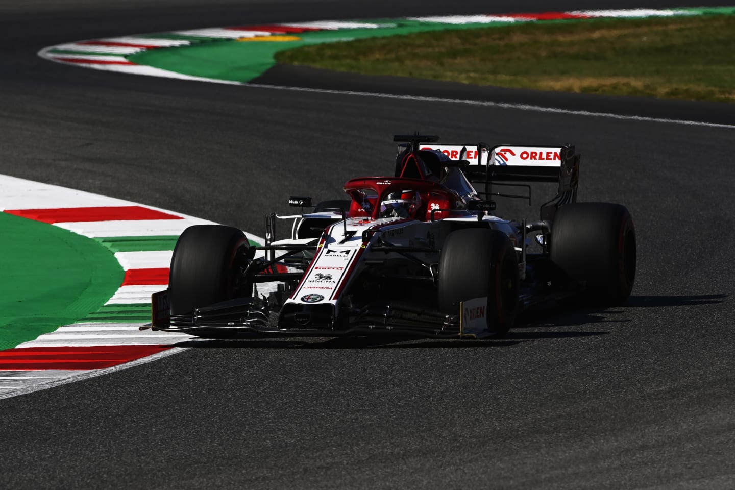 SCARPERIA, ITALY - SEPTEMBER 12: Kimi Raikkonen of Finland driving the (7) Alfa Romeo Racing C39