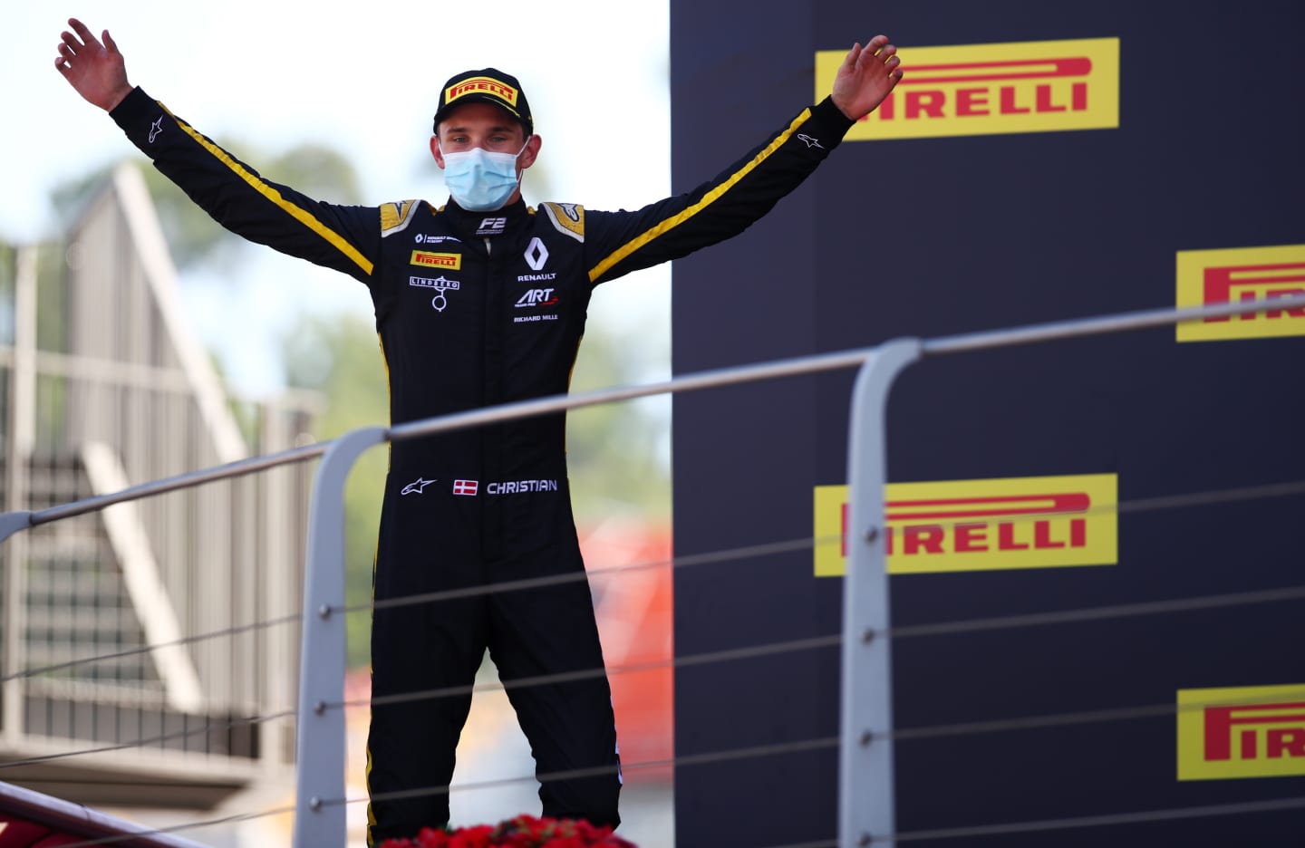 SCARPERIA, ITALY - SEPTEMBER 13: Race winner Christian Lundgaard of Denmark and ART Grand Prix