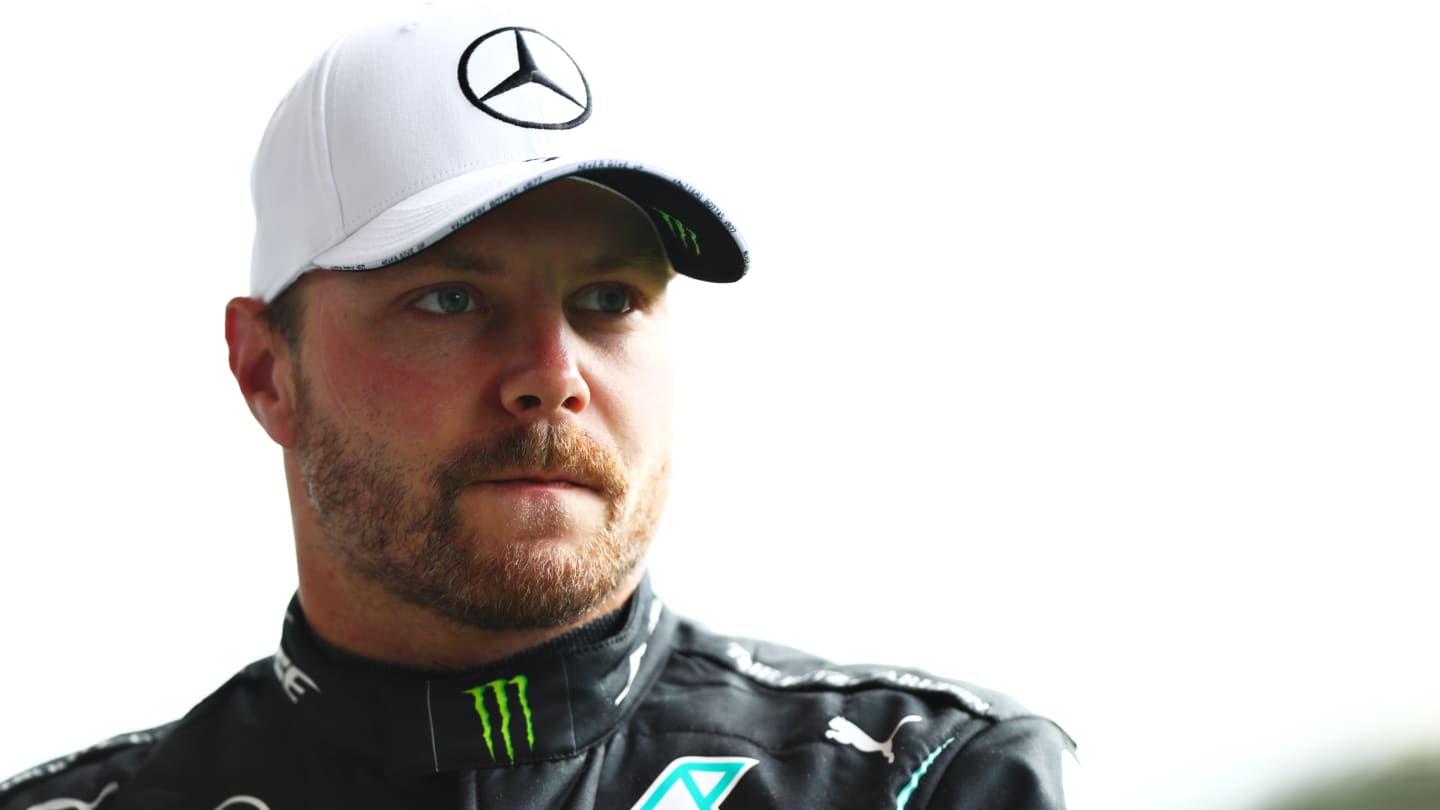 SPA, BELGIUM - AUGUST 30: Second placed Valtteri Bottas of Finland and Mercedes GP looks on in parc