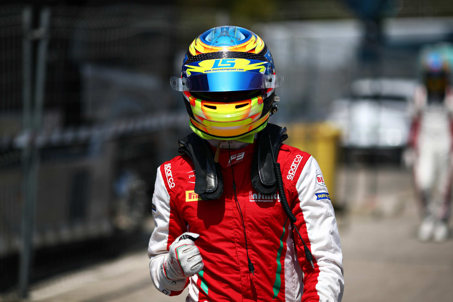 BARCELONA, SPAIN - AUGUST 14: Pole position qualifier Logan Sargeant of United States and Prema