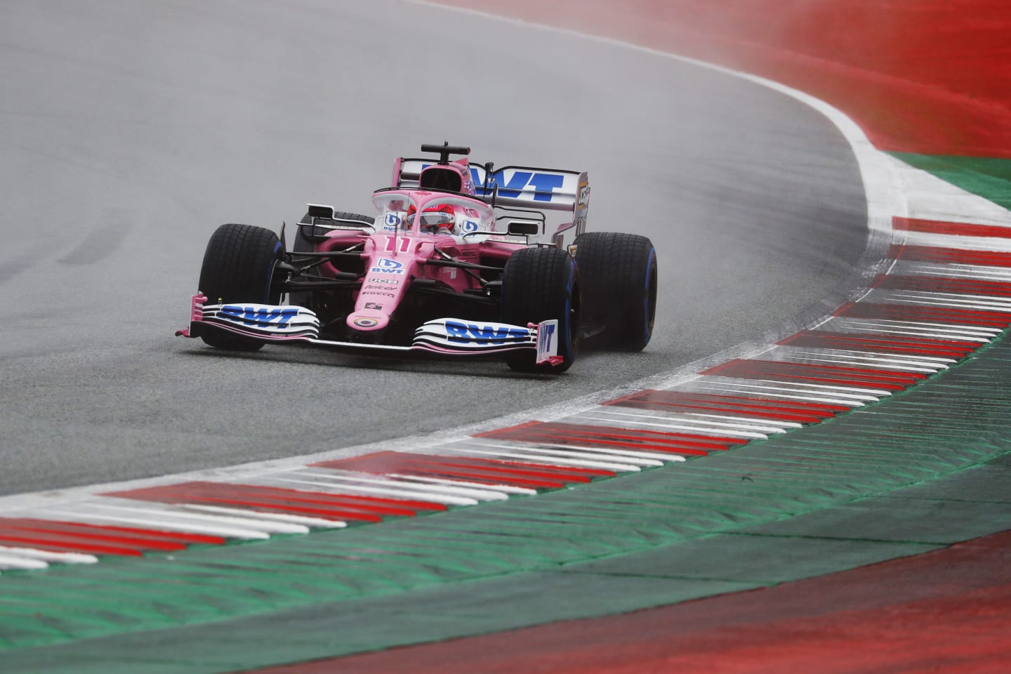 SPIELBERG, AUSTRIA - JULY 11: Sergio Perez of Mexico driving the (11) Racing Point RP20 Mercedes on