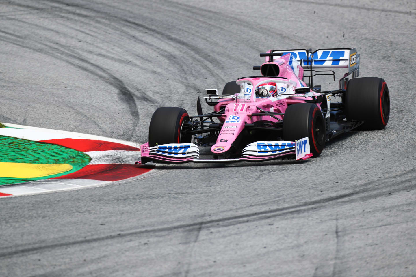 SPIELBERG, AUSTRIA - JULY 12: Sergio Perez of Mexico driving the (11) Racing Point RP20 Mercedes on