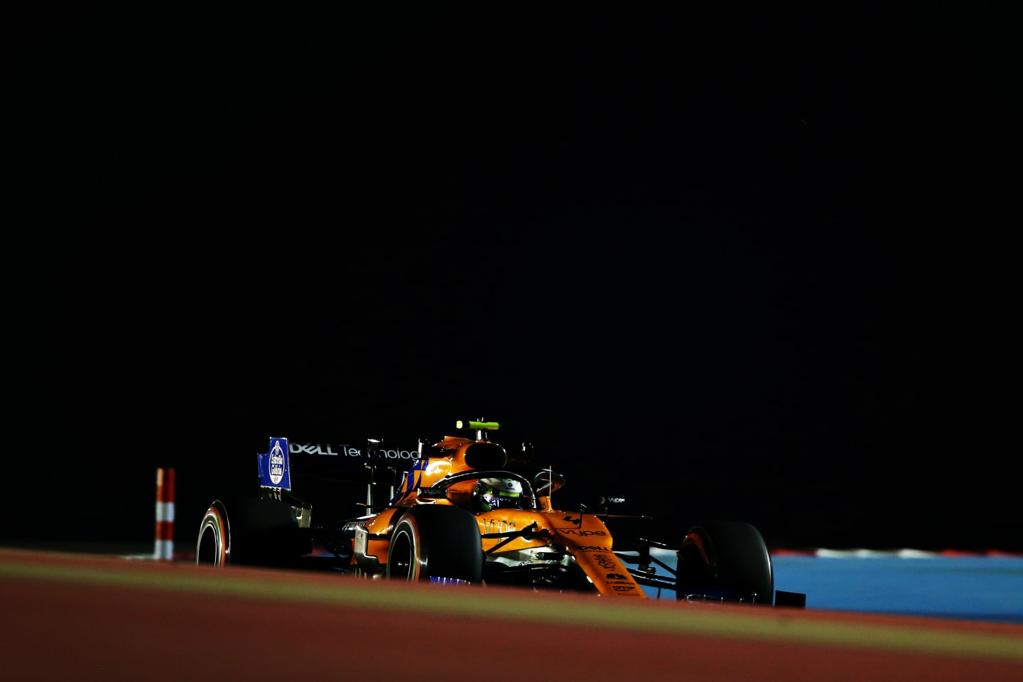 BAHRAIN, BAHRAIN - MARCH 29: Lando Norris of Great Britain driving the (4) McLaren F1 Team MCL34