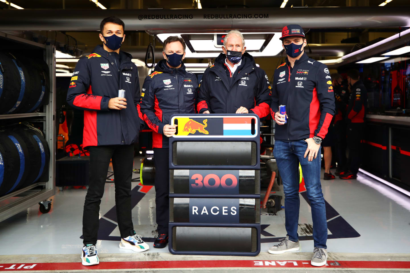 ISTANBUL, TURKEY - NOVEMBER 15: Max Verstappen of Netherlands and Red Bull Racing, Alexander Albon