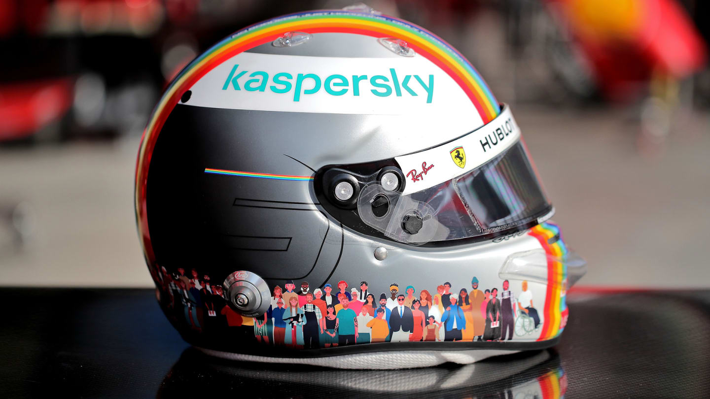 Side view of Sebastian Vettel's Turkish GP helmet