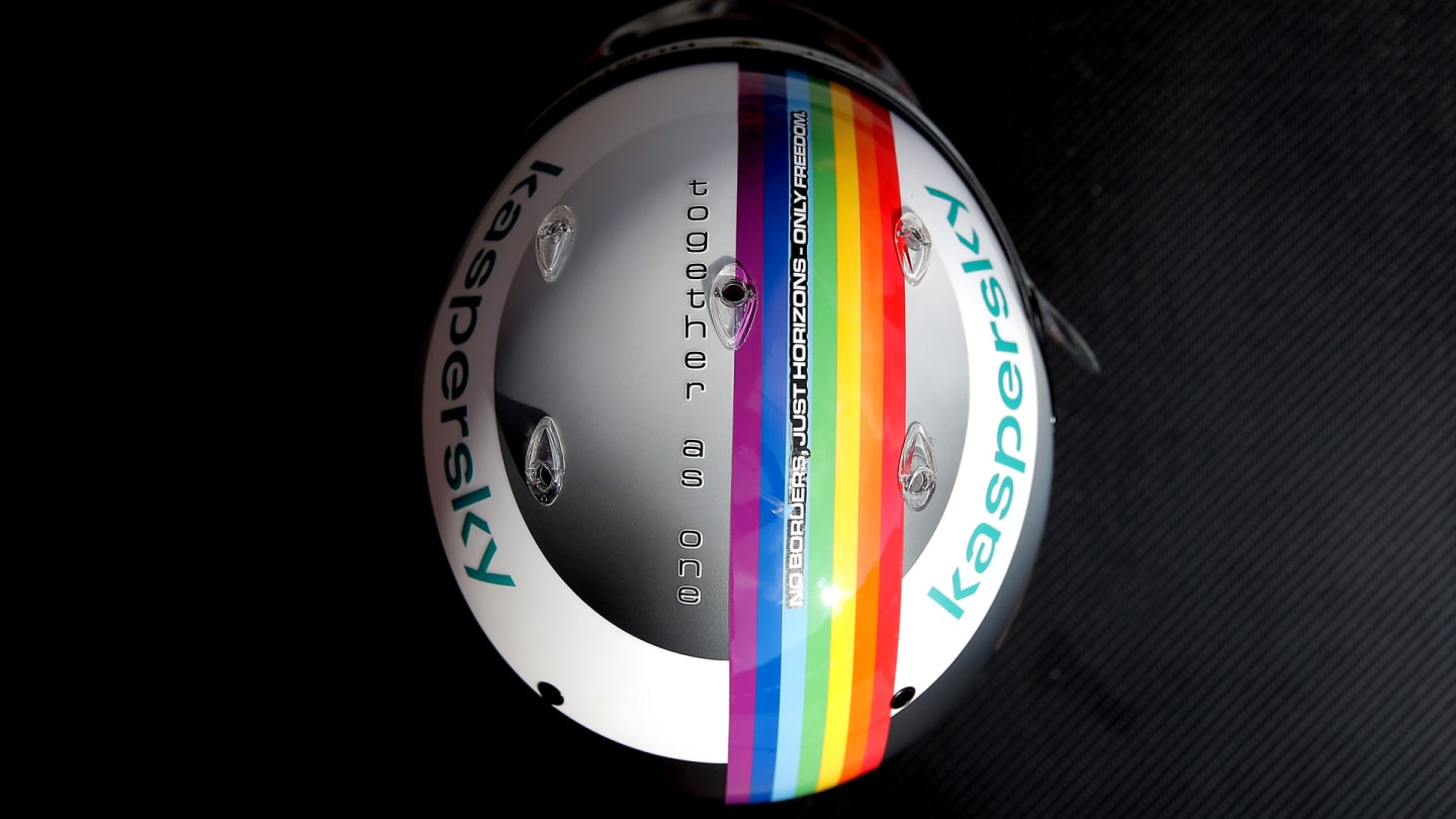 The special message Vettel is carrying on his helmet this weekend