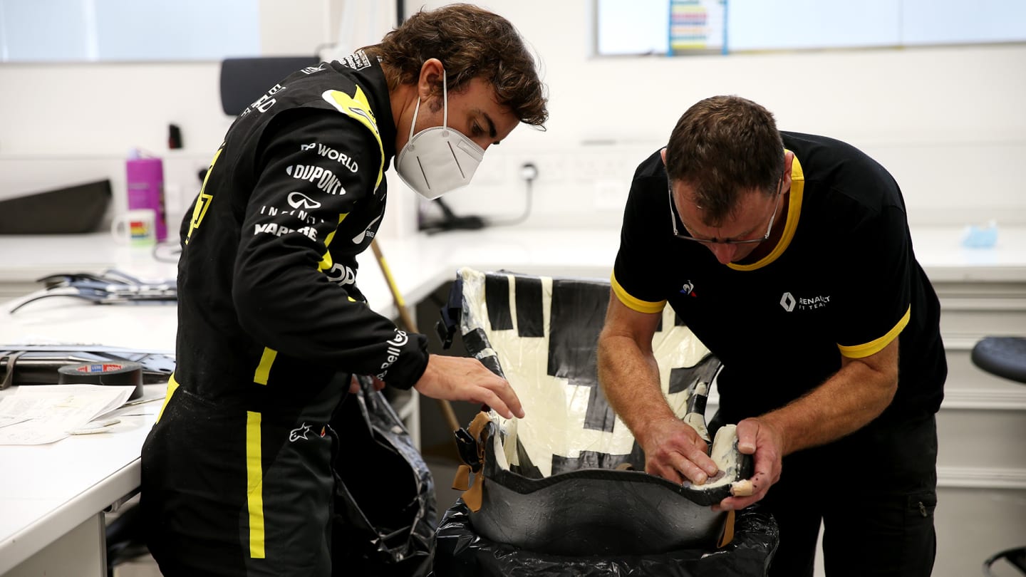 A key part of Alonso's visit was having a new seat made for 2021