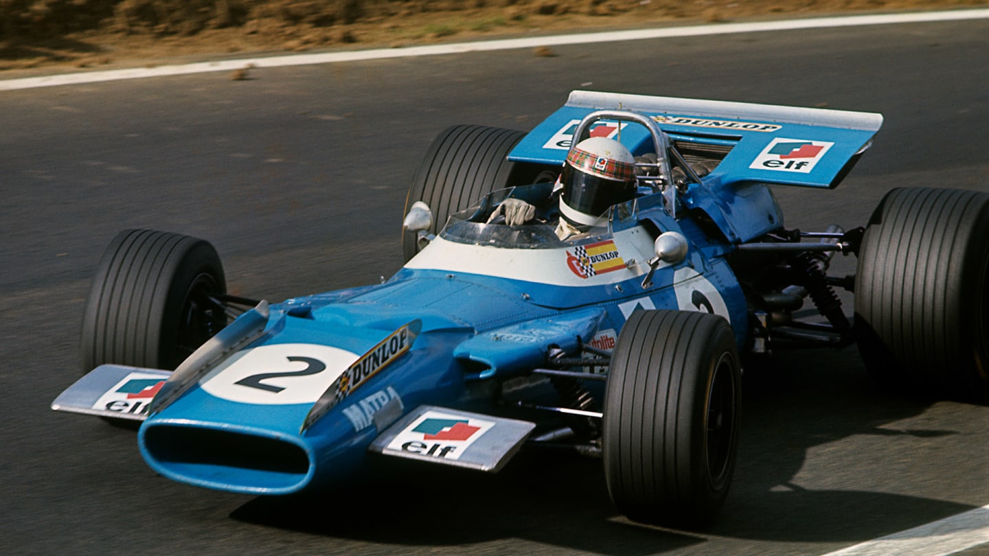Jackie Stewart, Matra-Ford MS80, Grand Prix of France, Charade Circuit, July 6, 1969. (Photo by