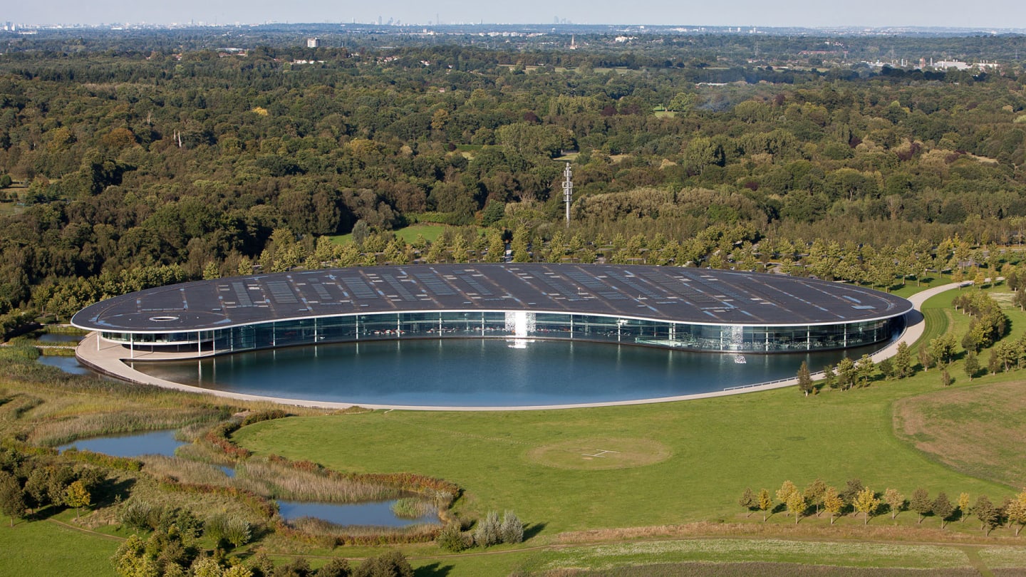 McLaren Technology Centre exterior, aerial