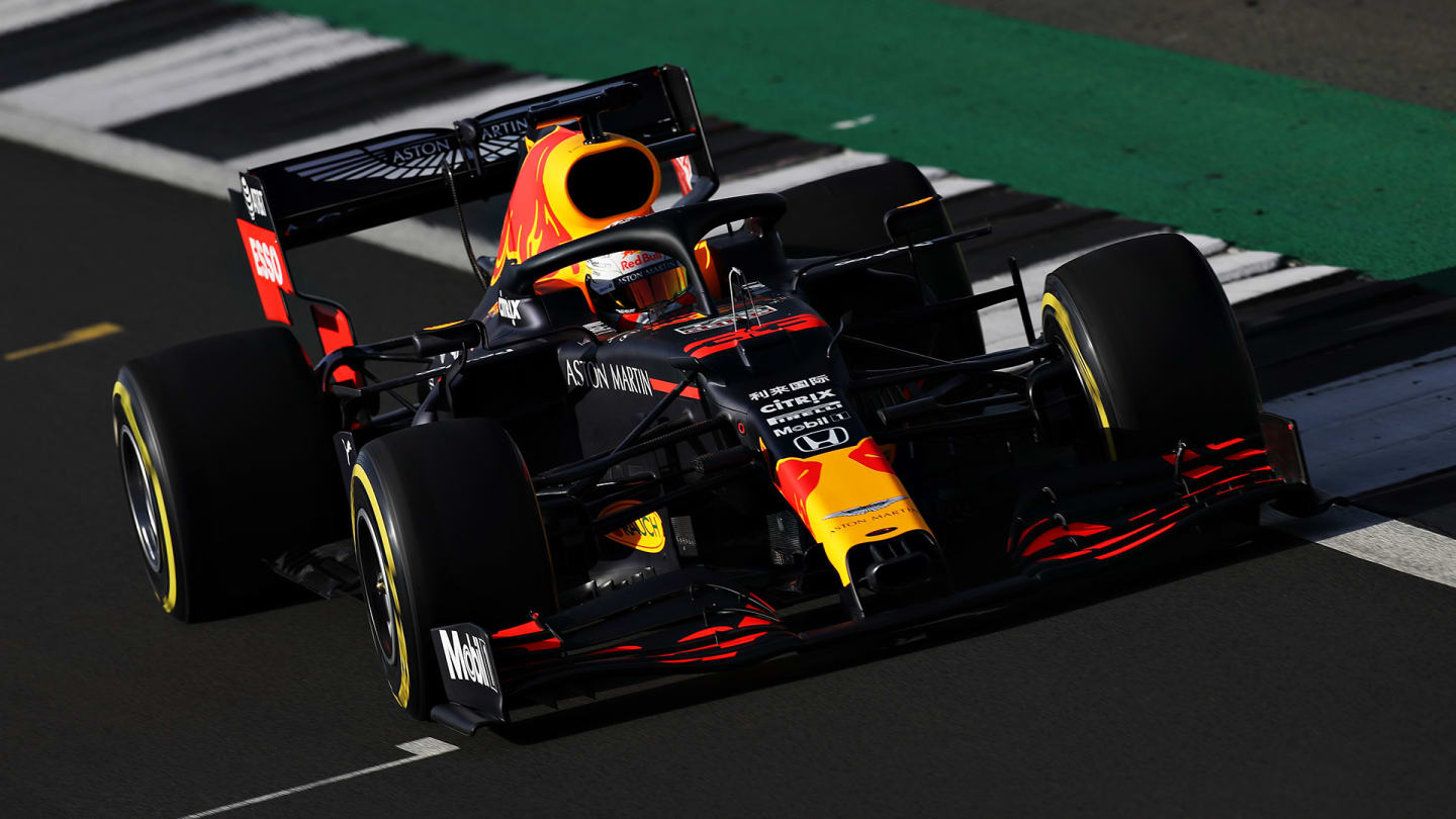 Max Verstappen at the wheel of the RB16