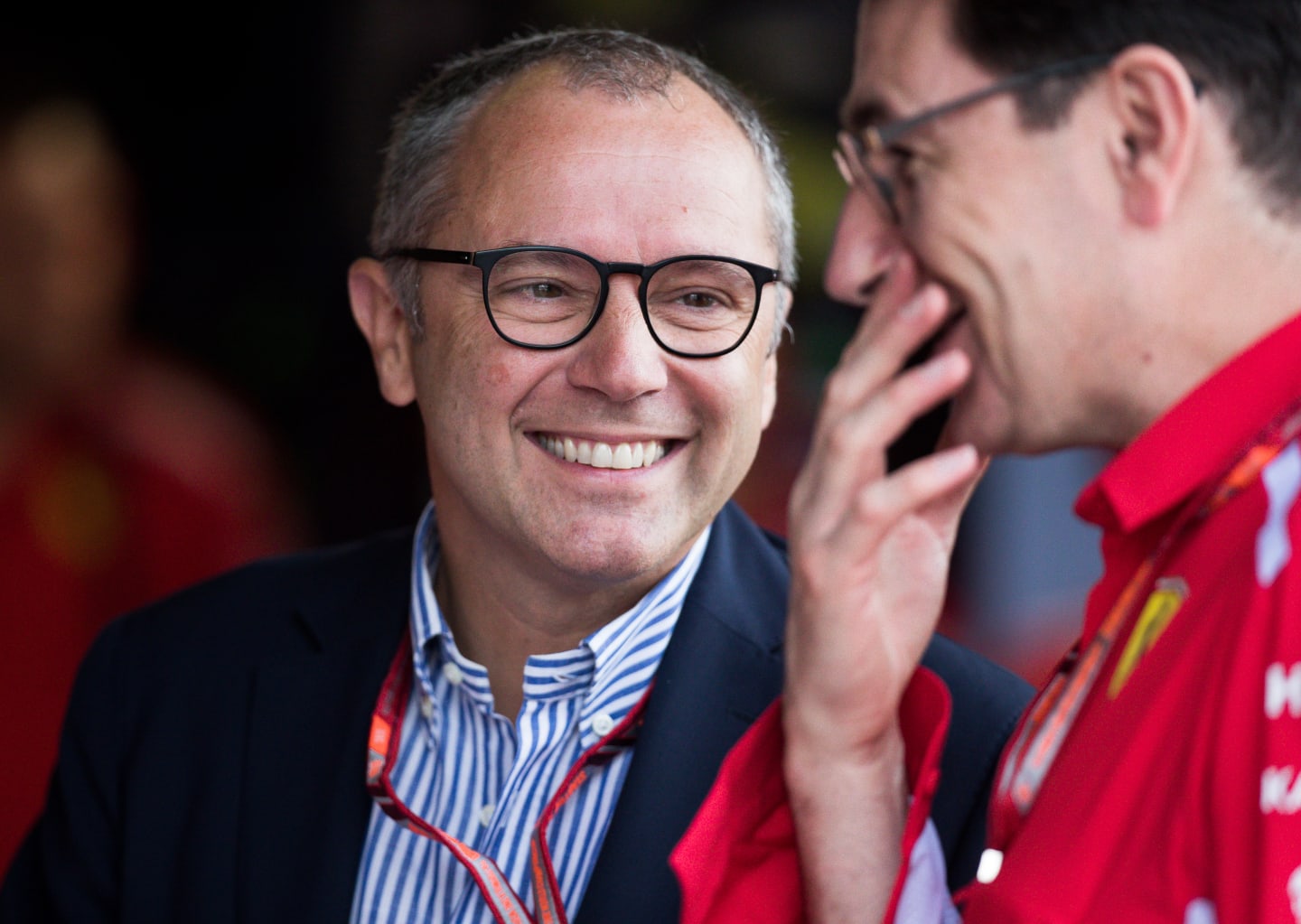 MONZA, ITALY - SEPTEMBER 01:  Former Ferrari Team Principal Stefano Domenicali talks in the Ferrari