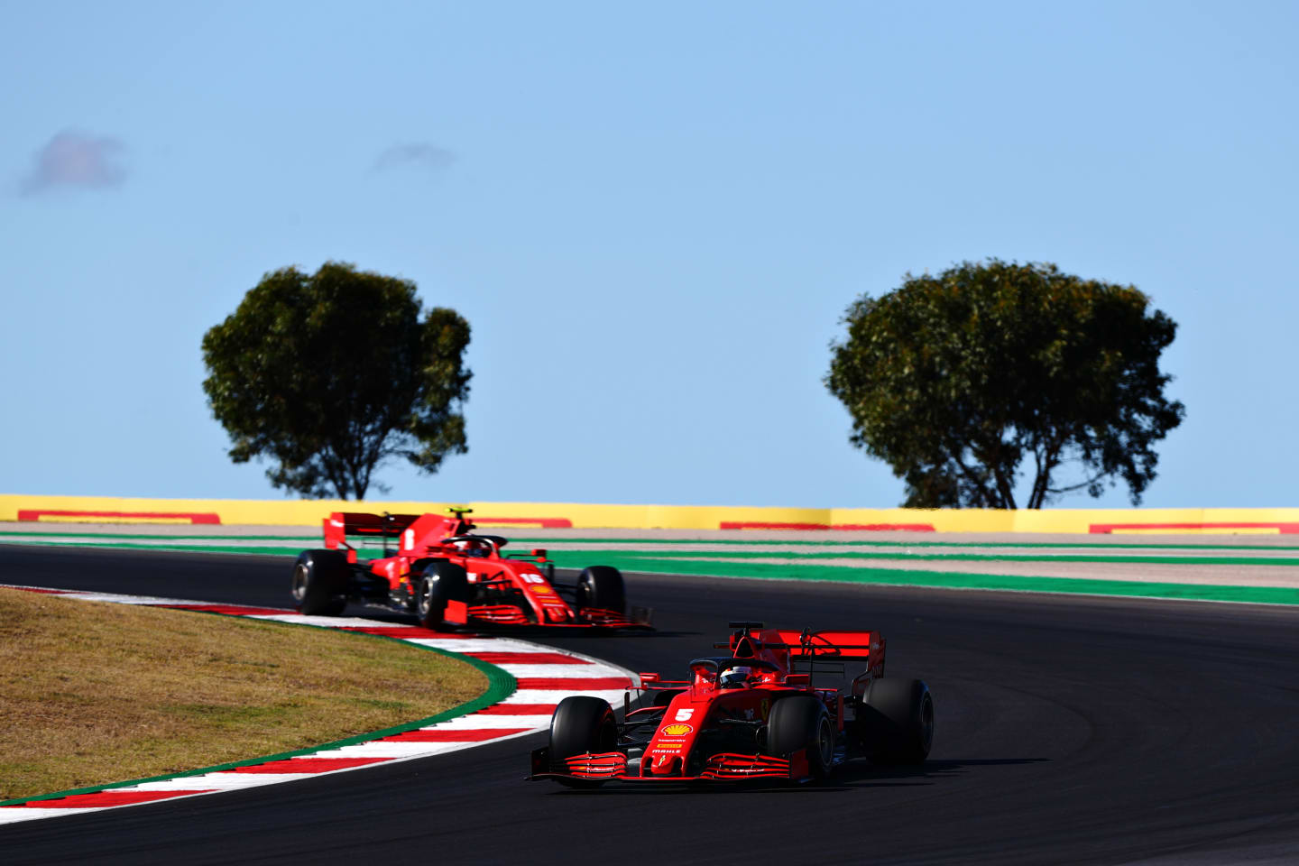 PORTIMAO, PORTUGAL - OCTOBER 23: Sebastian Vettel of Germany driving the (5) Scuderia Ferrari