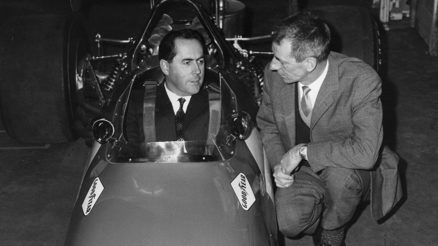 9th January 1970:  Racing driver and car builder Jack Brabham sits behind the wheel of his new car,