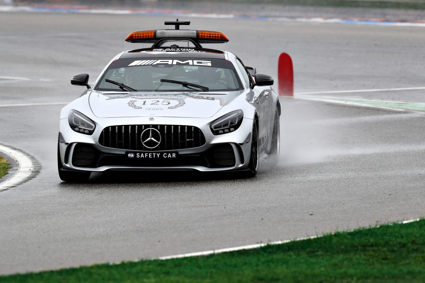 HOCKENHEIM, GERMANY - JULY 28: The safety car pulls into the pit lane during the F1 Grand Prix of