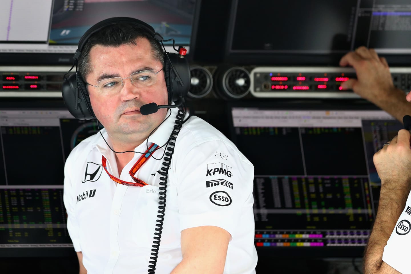 ABU DHABI, UNITED ARAB EMIRATES - NOVEMBER 25: McLaren Racing Director Eric Boullier on the pit
