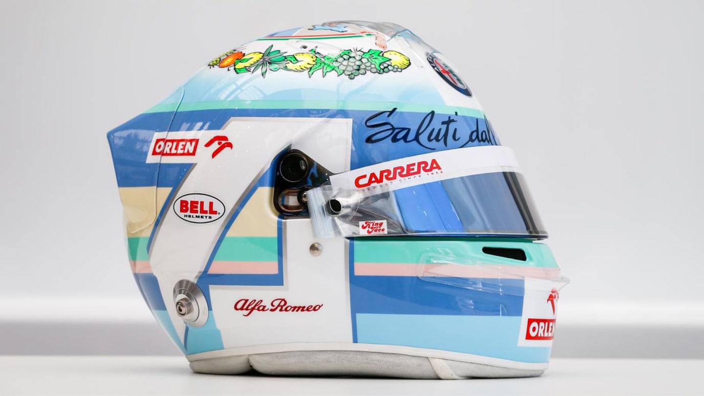 Antonio Giovinazzi's helmet for the Italian GP